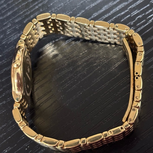 577. Raymond Weil Fidelio Black Dial With Double-Row Diamonds Gold Watch - Picture 7 of 16